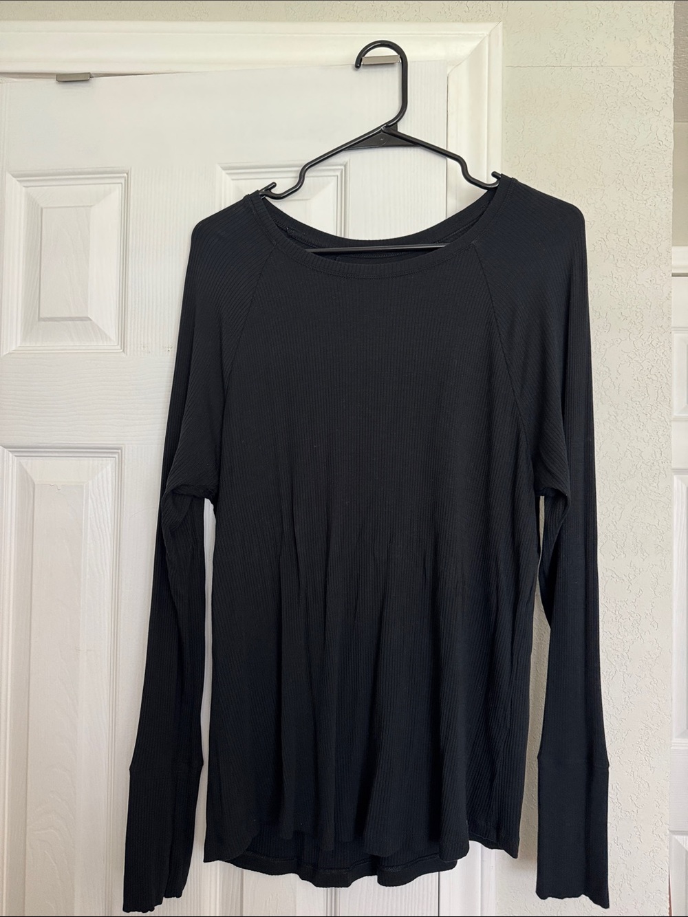 Offline by aerie - Black Long Sleeve Ribbed Top